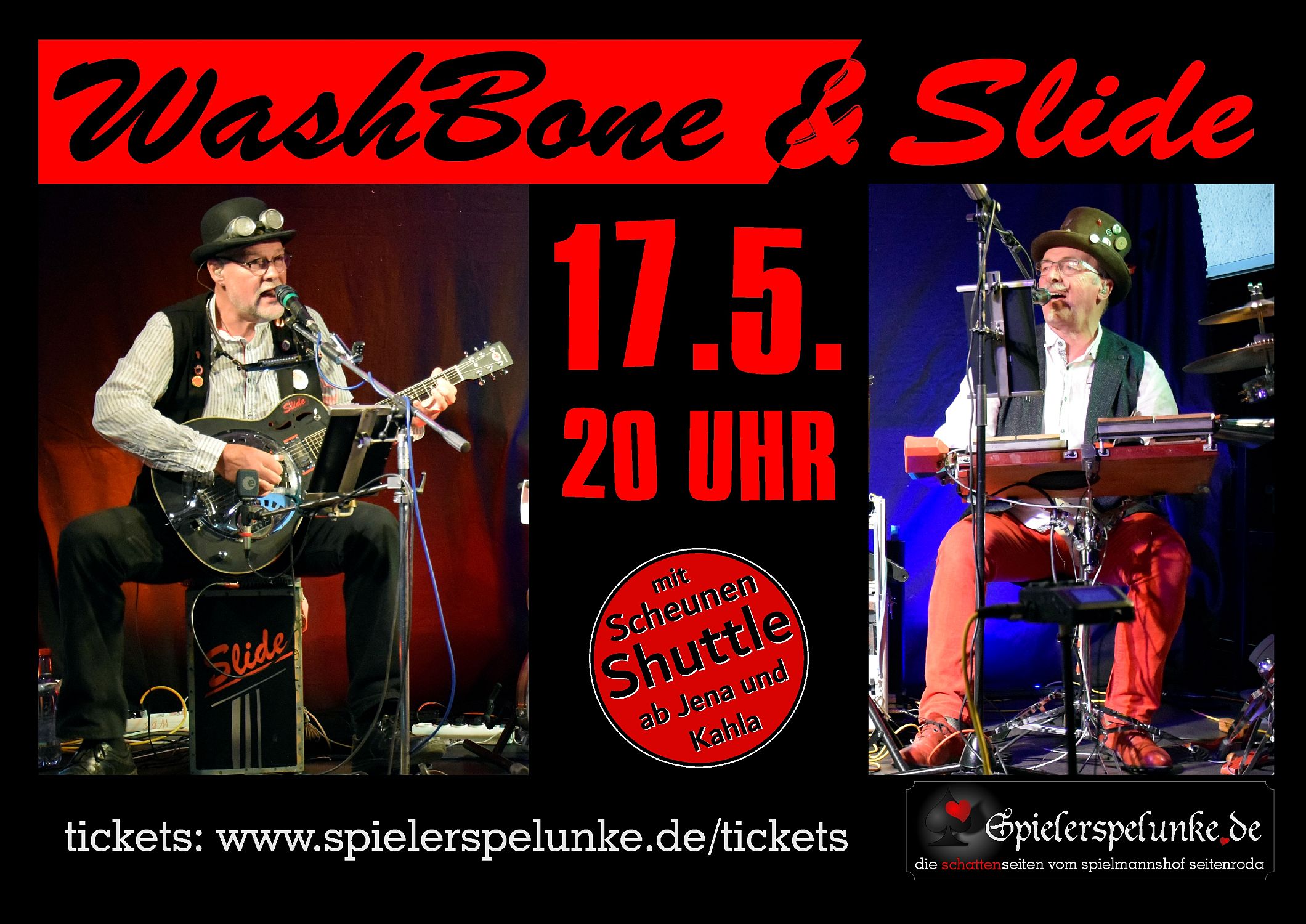 washbone and slide live in der spielerspelunke 2025